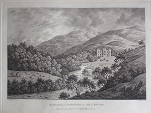 Original Antique Engraving Illustrating Keelder Castle in Northumberland, the Seat of Earl Percy,...