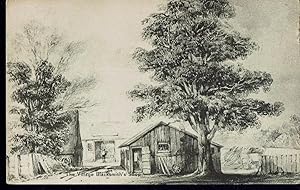 The Village Blacksmith's Shop, Vautin Sketch, Art Postcard 1955