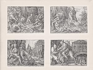 PARABLE OF THE GOOD SAMARITAN: Suite of Four Original Engravings