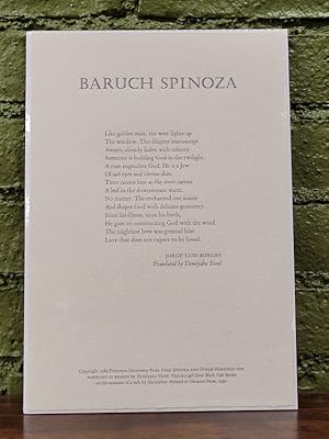 Baruch Spinoza - Broadside