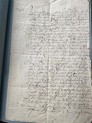 Manuscript legal 1744 | Manuscript signed Amsterdam 21 july 1744 regarding Hendrik van Haaff, 4 pp.