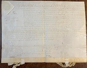 Manuscript notarial deed 1767 | Notarial deed on parchment Jan Hope & Joan Fredrik d'Orville sche...
