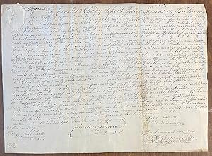 Manuscript notarial deed Rotterdam stad 1777 | Notarial deed on parchment Cornelis Schadee Schout...