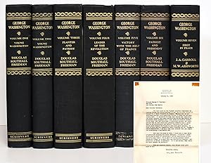 [SIGNED] [AMERICANA] [PULITZER PRIZE] GEORGE WASHINGTON (7 VOLUMES; COMPLETE)