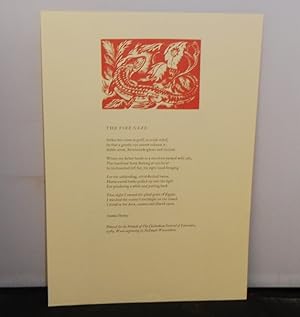 The Fire Gaze (Printed at the Whittington Press for the Friends of The Cheltenham Festival of Lit...
