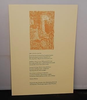 The Earth House (Printed at the Whittington Press for the Friends of The Cheltenham Festival of L...