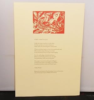 The Fire Gaze (Printed at the Whittington Press for the Friends of The Cheltenham Festival of Lit...