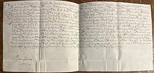 Manuscript legal, Groningen Alberda, 1631 | Manuscript on parchment signed by clerk Jonker Peter ...