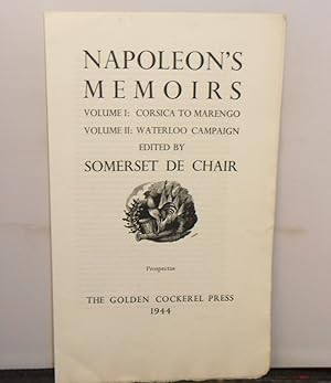 Golden Cockerel Press - Prospectus for Napoleon's Memoirs Edited by Somerset De Chair