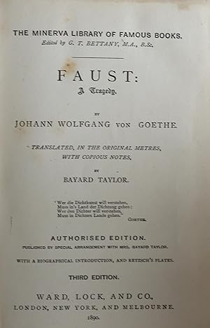 Goethe, Translated by Bayard Taylor