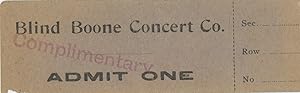 Blind Boone Concert Co. Admit One
