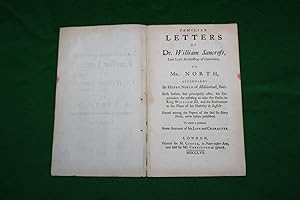 Familiar letters of Dr William Sancroft, late Lord Archbishop of Canterbury, to Mr North, afterwa...