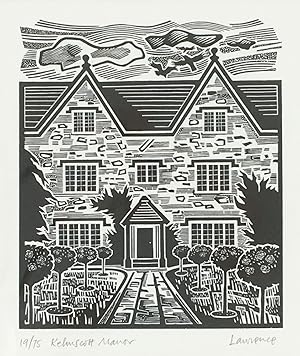 Wood-Engraving of Kelmscott Manor,