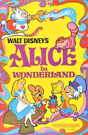 Original Vintage Poster Alice In Wonderland Walt Disney
