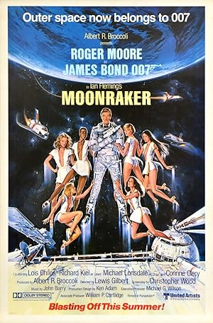 Original Vintage Poster James Bond Moonraker Outer Space Belongs To 007