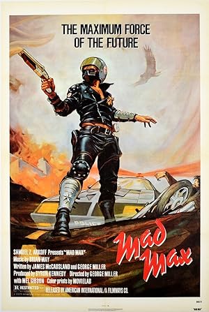 Original Vintage Poster Mad Max Futuristic Science Fiction Mel Gibson