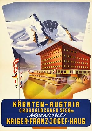 Original Vintage Poster Karnten Austria Grossglockner Carinthia