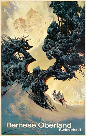 Original Vintage Poster Bernese Oberland Switzerland Berann