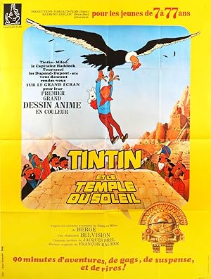 Original Vintage Poster Tintin And The Temple Of The Sun