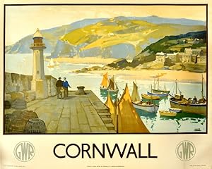 Original Vintage Poster Cornwall Leonard Richmond GWR Railway