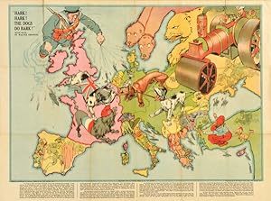 Original Vintage Poster Hark The Dogs Do Bark WWI Dogs Of War