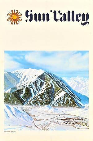 Original Vintage Poster Sun Valley Idaho Ski Resort