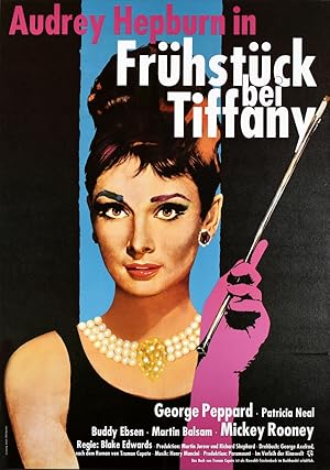 Original Vintage Poster Breakfast at Tiffanys Audrey Hepburn Germany