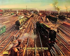 Original Vintage Poster Clapham Junction Southern British Railways Cuneo