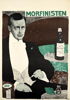 Original Vintage Poster Morfinisten The Morphine Takers Drug Addiction