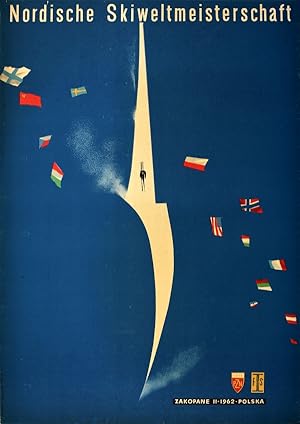 Original Vintage Poster Nordic World Ski Championships Poland