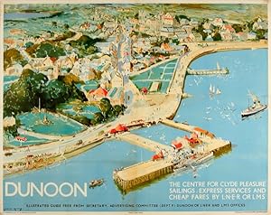 Original Vintage Poster Dunoon Scotland Clyde LNER