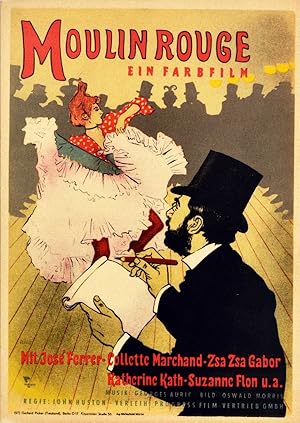 Original Vintage Poster Moulin Rouge Cabaret Paris