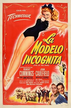 Original Vintage Poster La Modelo Incognita Girl Of The Year Pin Up Petty Girl