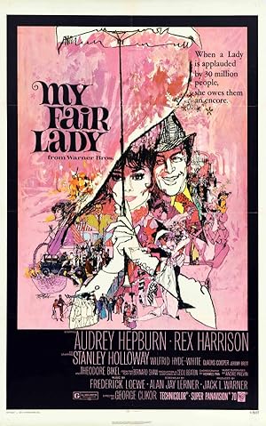Original Vintage Poster My Fair Lady Hepburn Harrison