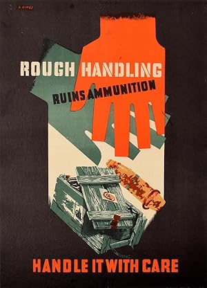 Original Vintage Poster Rough Handling Abram Games WWII