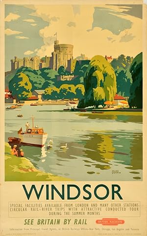 Original Vintage Poster Windsor See Britain By Train British Railways