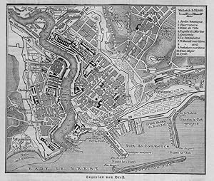 1897 Map of Brest in France