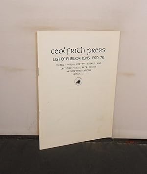Ceolfrith Press List of Publications 1970-78