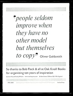 'people seldom improve.'