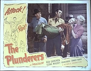 The Plunderers Lot of Seven Lobby Cards 1948 Rod Cameron, Ilona Massey!