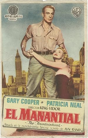 The Fountainhead [El Manantial] (Original movie card for the 1954 Spanish release of the 1949 film)
