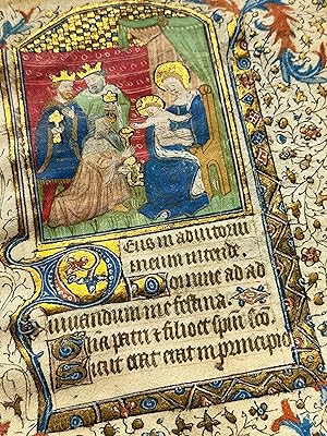 Illuminated Manuscript Leaf: Adoration of the Magi