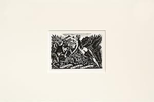 1930's Italian Engraving bookplate (Ex Libris), Ex Musicis (Matted)