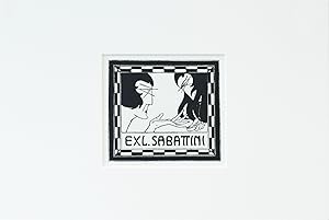 1920 Italian Engraving bookplate (Ex Libris), Ex L. Sabattini (Matted)