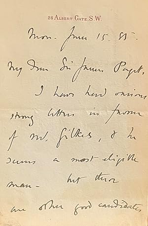 Autograph Letter Signed From Edward J. Poynter to Sir James Paget