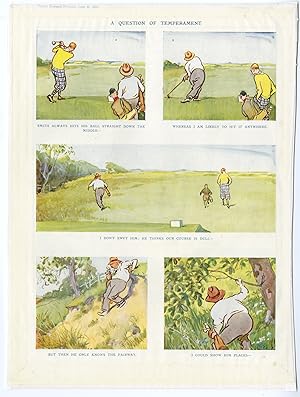 Antique Print-GOLF-SWING-HIT-MISS-SEARCH-Partridge-Punch-1920