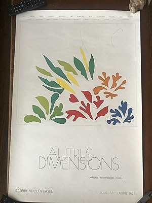 Autres Dimensions - exhibition poster featuring Henri Matisse's 1953 work "Acanthes"