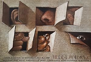 1987 Polish Exhibition Poster, Dobra Ocalone, "Royal castle in Warsaw exhibition of children of a...