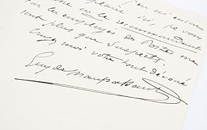 "la seule pensée d'écrire dix lignes me torture [.] Je veux aller voir Naples"  Lettre autograph...