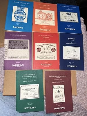 Sothebys Wine Booklets 1996-2001 8 Volumes Signed